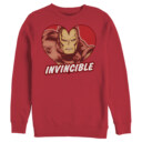 Men's Marvel Iron Man Invincible Valentine Heart  Adult Sweatshirt