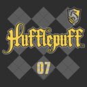 Men's Harry Potter Hufflepuff Argyle Print  Adult T-Shirt