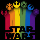 Men's Star Wars Pride Rainbow Crests Logo  Adult T-Shirt