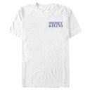 Men's Mickey & Friends Retro Stripes Mickey & Pluto Text  Adult T-Shirt