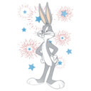 Men's Looney Tunes Bugs Bunny Stars and Fireworks  Adult T-Shirt