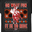 Men's Professional Bull Riders Oh What Fun it is to Ride Sweater Print  Adult T-Shirt