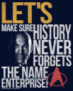 Men's Star Trek: The Next Generation Captain Picard History Never Forgets The Name Enterprise  Adult Pull Over Hoodie
