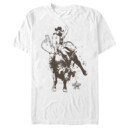 Men's Professional Bull Riders Ride the Line Sketch  Adult T-Shirt