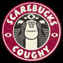 Men's Monsters at Work Scarebucks Coughy  Adult T-Shirt