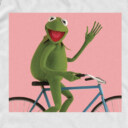 Men's The Muppets Kermit Bike Wave  Adult Tank Top