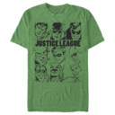 Men's Justice League Vintage Hero Panels  Adult T-Shirt
