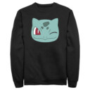 Men's Pokemon Bulbasaur Wink Face  Adult Sweatshirt