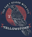 Men's Yellowstone Crow Yow Can't Reason With Evil  Adult T-Shirt