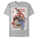 Men's Batman Harley Quinn Joker Poker Card  Adult T-Shirt