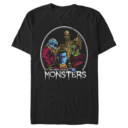 Men's Universal Monsters In Circle Frame  Adult T-Shirt