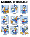 Men's Mickey & Friends Moods of Donald Duck  Adult T-Shirt