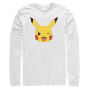 Men's Pokemon Pikachu Wink Face  Adult Long Sleeve Shirt