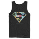 Men's Superman Tropical Shield Logo  Adult Tank Top