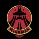 Men's Top Gun: Maverick Distressed Wingman Patch  Adult T-Shirt