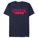 Men's Stranger Things Pink Logo  Adult T-Shirt