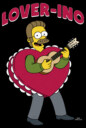 Men's The Simpsons Valentine's Day Ned Flanders Lover-ino  Adult T-Shirt