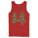Men's Mickey & Friends Cheetah Print Minnie Mouse Bow  Adult Tank Top