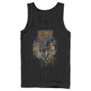 Men's Justice League Vintage Hero Collage  Adult Tank Top