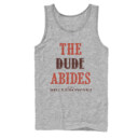 Men's The Big Lebowski The Dude Abides  Adult Tank Top