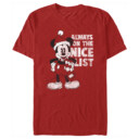 Men's Mickey & Friends Christmas Always on the Nice List Mickey  Adult T-Shirt