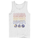 Men's NASA Starry Retro Rainbow Repeat Badges  Adult Tank Top