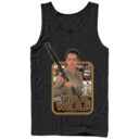 Men's Star Wars The Force Awakens Retro Rey and BB-8  Adult Tank Top