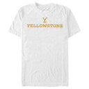 Men's Yellowstone White Dutton Ranch Brand Logo  Adult T-Shirt