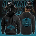 Stocktee Philadelphia Eagles Super Bowl LIX Champions Limited Edition BLACK 2D Quarter Zip Hoodie Sizes S - 5XL GTS013452
