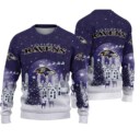 Stocktee Baltimore Ravens Christmas Night Limited Edition Knitted Sweater NEW122609