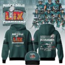 Stocktee Philadelphia Eagles Super Bowl LIX Champions COMBO Hoodie + Classic Cap GTS013157