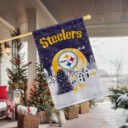 Stocktee Pittsburgh Steelers Christmas Night Flag All Over Printed Flag NEW122602