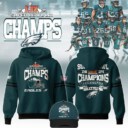 Stocktee Philadelphia Eagles Super Bowl LIX Champions COMBO Hoodie + Classic Cap GTS013171