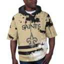 Stocktee New Orleans Saints Summer Short Sleeve Pullover Hoodie NEW033031