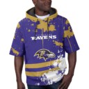 Stocktee Baltimore Ravens Summer Short Sleeve Pullover Hoodie NEW033009