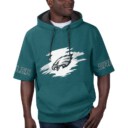 Stocktee Philadelphia Eagles Summer Short Sleeve Pullover Hoodie NEW029324
