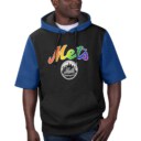 Stocktee New York Mets Rainbow Pattern Summer Short Sleeve Pullover Hoodie Size S-5XL NEW029450