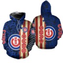 Stocktee Chicago Cubs America Flag All Over Print Hoodie Zip Hoodie Unisex Size NEW075837