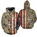 Stocktee  New Orleans Saints America Flag All Over Print Hoodie Zip Hoodie Unisex Size NEW075831