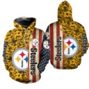 Stocktee Pittsburgh Steelers America Flag All Over Print Hoodie Zip Hoodie Unisex Size NEW075802