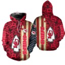 Stocktee Kansas City Chiefs America Flag All Over Print Hoodie Zip Hoodie Unisex Size NEW075810