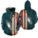 Stocktee Philadelphia Eagles America Flag All Over Print Hoodie Zip Hoodie Unisex Size NEW075824