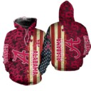 Stocktee Alabama Crimson Tide America Flag All Over Print Hoodie Zip Hoodie Unisex Size NEW075869
