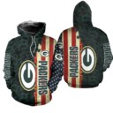 Stocktee Green Bay Packers America Flag All Over Print Hoodie Zip Hoodie Unisex Size NEW075818