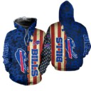 Stocktee Buffalo Bills America Flag All Over Print Hoodie Zip Hoodie Unisex Size NEW075813