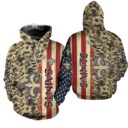 Stocktee  New Orleans Saints America Flag All Over Print Hoodie Zip Hoodie Unisex Size NEW075831