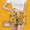 Pidgeot Yellow Poke Shorts, Women’s Board Shorts