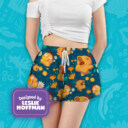 Psyduck Wave Flowers Poke Shorts, Women’s Board Shorts
