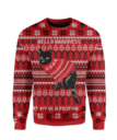 Belly 3D Black Cat Crew Neck Christmas Sweater Jumper