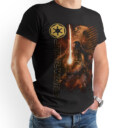 Men's Star Wars Darth Vader Fire  Adult T-Shirt